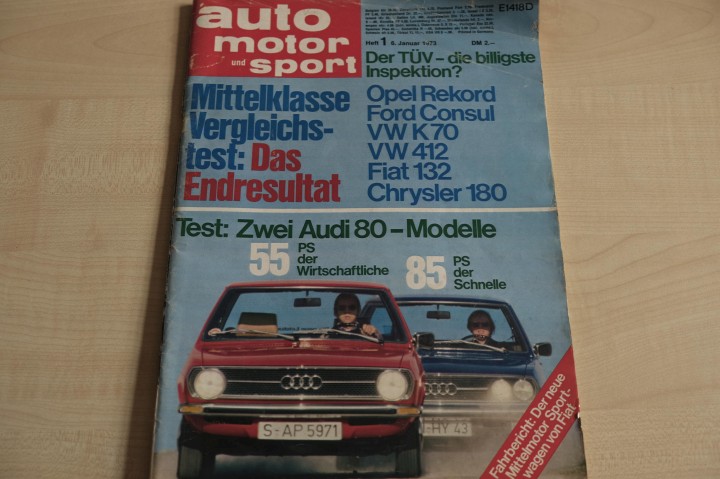 Deckblatt Auto Motor und Sport (01/1973)